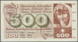 500 Franken 1965 P. 51d, Center And Horizontal Fold, Light Creases In Paper, No Holes Or Tears, Still Crispness... - Switzerland