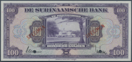 100 Gulden ND(1941-48) Specimen P. 91s, Rarely Seen As Graded Note, Beautiful Design, Very High Condition: PMG... - Surinam