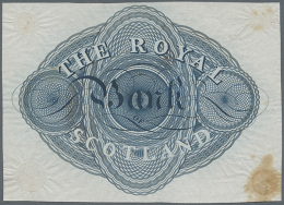 The Royal Bank Of Scotland Banknote Vignette Proof On Banknote Paper, Intaglio Print, Uniface, Stain At Lower... - Other & Unclassified