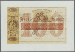 Bank Of Scotland 100 Pounds ND(18xx) Specimen Color Trial Of P. 69(s), Uniface Printed On Banknote Paper,... - Other & Unclassified