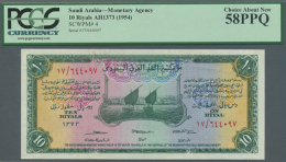 10 Riyals ND(1954) P. 4, Condition: PCGS Graded Choice About New 58PPQ. (R) - Saudi Arabia