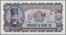 25 Lei 1952 SPECIMEN, P.89bs, Minor Creases In The Paper, Otherwise Perfect. Condition: AUNC (D) - Romania