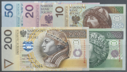 Set With 5 Banknotes Poland Series 1994 Containing 10, 20, 50, 100 And 200 Zlotych, P.173-177 In Perfect Condition,... - Poland