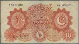 Set Of 2 Different Notes 10 And 100 Rupees ND (1948) P. 6, 14b. The 10 Rupees Note Is In Used Condition With... - Pakistan