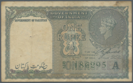 1 Rupee ND(1948) With "Government Of Pakistan" Overprint In Watermark Area P. 1. The Note Is 3 Times Folded... - Pakistan