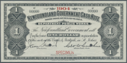 1 Dollar ND Specimen P. A7s With Small Red "Specimen" Overprint At Lower Border, Larger Top Border (from Original... - Other & Unclassified