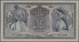 Netherlands Indies: 25 Gulden 1938 P. 80b, Rare Note In Very Nice And Attractive Condition With A Vertical Fold At... - Dutch East Indies