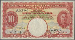 10 Dollars 1941 P. 13, Portrait KGVI, Light Folds And Creases In Paper, No Holes Or Tears, Not Washed Or Pressed,... - Other - Asia