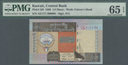 Rare Complete Set Of 6 Notes Kuwait From 1/4 To 20 Dinars 1968 All With The Same Low Serial Number #000068. Rarely... - Kuwait