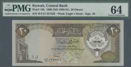 Kuwait: Set Of 3 Consecutive Notes Of 20 Dinars ND(1986-91) P. 16b, All 3 Notes PMG Graded 64 Choice UNC. Nice Set.... - Kuwait