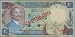 20 Dinars 1977 (1991) Specimen P. 22s. This Highly Rare Specimen Banknote Has Oval De La Rue Specimen Overprints In... - Jordan