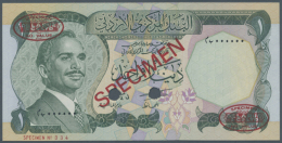 1 Dinar ND(1975-92), Serial # Prefix Beginning With "ïº" (Ba) SPECIMEN, P.18bs, With Ovpt. Specimen, Cancellation... - Jordan