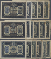 Set Of 17 Notes 10 Lire ND(1918) P. M6, 8x VG, 4x F To F+ And 5x VF- XF, Nice Set. (17 Pcs) (D) - Other & Unclassified