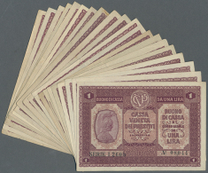 Set Of 20 Notes 1 Lire ND(1918) P. M4 In VF To XF Condition, Nice Set. (20 Pcs) (D) - Other & Unclassified