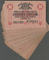 Set Of 48 Notes 50 Centesimi ND(1918) P. M3, Mostly Used (F To VF) But Also Several Better Condition Notes Inside,... - Other & Unclassified