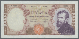 10.000 Lire 1962 Bi850sp Replacement Note, Washed And Pressed But Without Holes Or Tears, Still Nice Colors, Serial... - Other & Unclassified