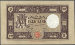 1000 Lire 1929 P. 52 / Bi 616, Pressed But No Large Holes Or Tears, Still Crispness In Paper, Nice Colors, Nice... - Other & Unclassified