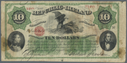 "Republic Of Ireland" 10 Dollars 186x P. NL, Stronger Used With Strong Folds And Staining In Paper But Surprisingly... - Ireland