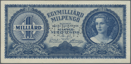 1 Milliard Milpengö 1946 SPECIMEN, P.131s, Soft Vertical Fold At Center And A Tiny Dint At Upper Right Corner,... - Hungary