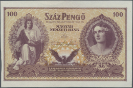 100 Pengö 1943 Issued By The Government Of Szálasi Ferenc In Veszprém, P.115, Hand Cut At Left... - Hungary