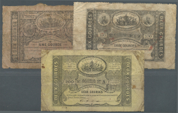 Set Of 3 Banknotes Containing 2 Gourdes L.1827 P. 33 (F), 1 Gourde L.1827 P. 41 (large Tear At Upper Right, VG) And... - Haiti