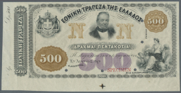 500 Drachmai ND P. 33s SPECIMEN, One Vertical Fold At Left, Light Handling In Paper, Crisp And Original Paper And... - Greece