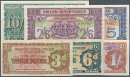 Set Of 8 Notes Containing 3 Pence ND(1948) P. M16 (VF), 6 Pence ND(1948) P. M17 (F+), 1 Shillings ND(1948) P. M18... - Other & Unclassified