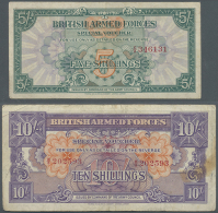 Set Of 2 Notes Containing 5 Shillings ND(1946) P. M13a (VF-) And 10 Shillings ND(1946) P. 14a (F-), Nice Set. (2... - Other & Unclassified