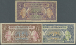 Set 3 Notes Containing 3 Pence ND(1946) P. M9a (F-), 6 Pence ND(1946) P. M10a (VF) And 1 Shilling ND(1946) P. M11a... - Other & Unclassified