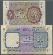 Set Of 2 Notes Containing 5 Shillings ND(1943) P. M4 (F+) And 10 Shillings ND(1943) P. M5 (F+), Nice Set. (2 Pcs)... - Other & Unclassified