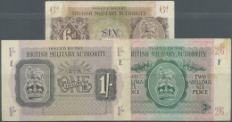 Set Of 3 Notes Containing 6 Pence ND(1943) P. M1 (F+), 1 Shilling ND(1943) P. M2 And 2 Shillings 6 Pence ND(1943)... - Other & Unclassified