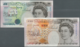 Set Of 2 Banknotes 5 Pounds 1997 P. 382 And 10 Pounds 1993 P. 386a, Both In Condition: UNC. (2 Pcs) (D) - Other & Unclassified