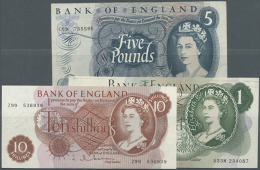 Set Of 3 Banknotes Containing 10 Shilligns ND(1962-66) P. 373b (aUNC), 1 Pound ND(1970-77) P. 374g (aUNC) And 5... - Other & Unclassified