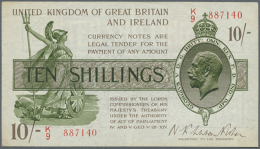 10 Shillings ND P. 358, Only Light Folds And Handling In Paper, No Holes Or Tears, Condition: VF To VF+. (D) - Other & Unclassified