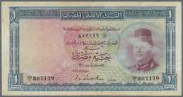 1 Pound 1950, P.24a, Stained And Yellowed Paper With Several Folds And Creases. Condition: F (R) - Egypt