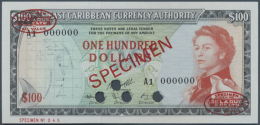 100 Dollars ND(1965) Specimen P. 16s, The Key Note Of This Country, Rarely Seen Graded By PMG And More Rarely Seen... - East Carribeans