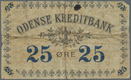 Odense Kreditbank 25 Oere ND P. S222, Stronger Folds, Fixed With Tape On Back, 2 Tears In Center, Condition: VG+.... - Denmark