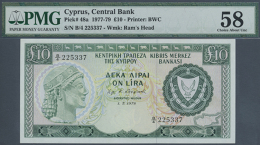 10 Pounds 1978 P. 48a, PMG Graded 58 Choice About UNC. (D) - Cyprus