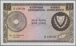 1 Pound 1961 P. 39a With Only One Minor Dint At Lower Left, Otherwise Perfect, Condition: AUNC. (D) - Cyprus