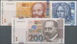 Set Of 3 Notes Containing 50, 100 And 200 Kuna 2002 P. 40-42, All In Condition: UNC. (3 Pcs) (D) - Croatia