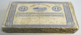 Very Big Bundle Of 182 Banknotes 1 Peso 1890 "Banco De Oriente" P. S697, All In Very Used Condition With Stains,... - Colombia