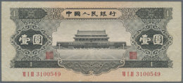 1 Yuan 1956, P.871 With Slightly Stained Paper And Several Small Folds. Condition: F+ (R) - China