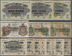 Set With 14 Banknotes Containing 8 X 1 Silver Leva  And 3 X 2 Silver Leva ND(1916) P.14, 15 And 2 X 1 Silver Leva... - Bulgaria