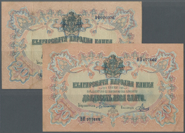 Set Of 2 Notes 20 Leva ND(1904) P. 9f, 9h, Both Notes Used, The First One With Vertical And Horizontal Folds, The... - Bulgaria