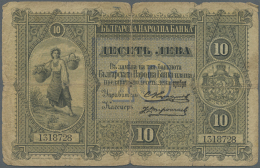 10 Silver Leva ND(1899), P.A7b With 7 Digits Serial Number And Signatures: Karadjov & Tropchiev In Well Worn... - Bulgaria