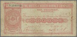 British North Borneo: 25 Cents 19xx (without Stamped, Or Handwritten Date), P.12 In Well Worn Condition With Many... - Other - Asia