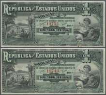 Set Of 2 Notes 1 Mil Reis ND(1891) P. 3b, Both With Near Serial Numbers #19754 And #19744 In Similar Condition With... - Brazil