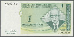 1 Konvertibilna Marka ND(1998) With Bank Name And Denomination In Cyrillic Letters On Top (Serbian Issue), P.60 In... - Bosnia And Herzegovina