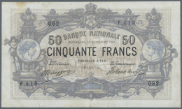 50 Francs 1905 P. 63f, Highly Rare Note, Center Folded And Various Other Lighter Folds In Paper, Stain At Upper... - Other & Unclassified