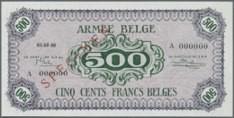 500 Francs 1946 Specimen P. M8s, Rare Type Especially As Speicmen, With Zero Serial Numbers And Red Overprint On... - Other & Unclassified